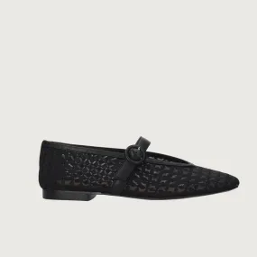 Bibi Lou Naila Mesh Black Ballerinas