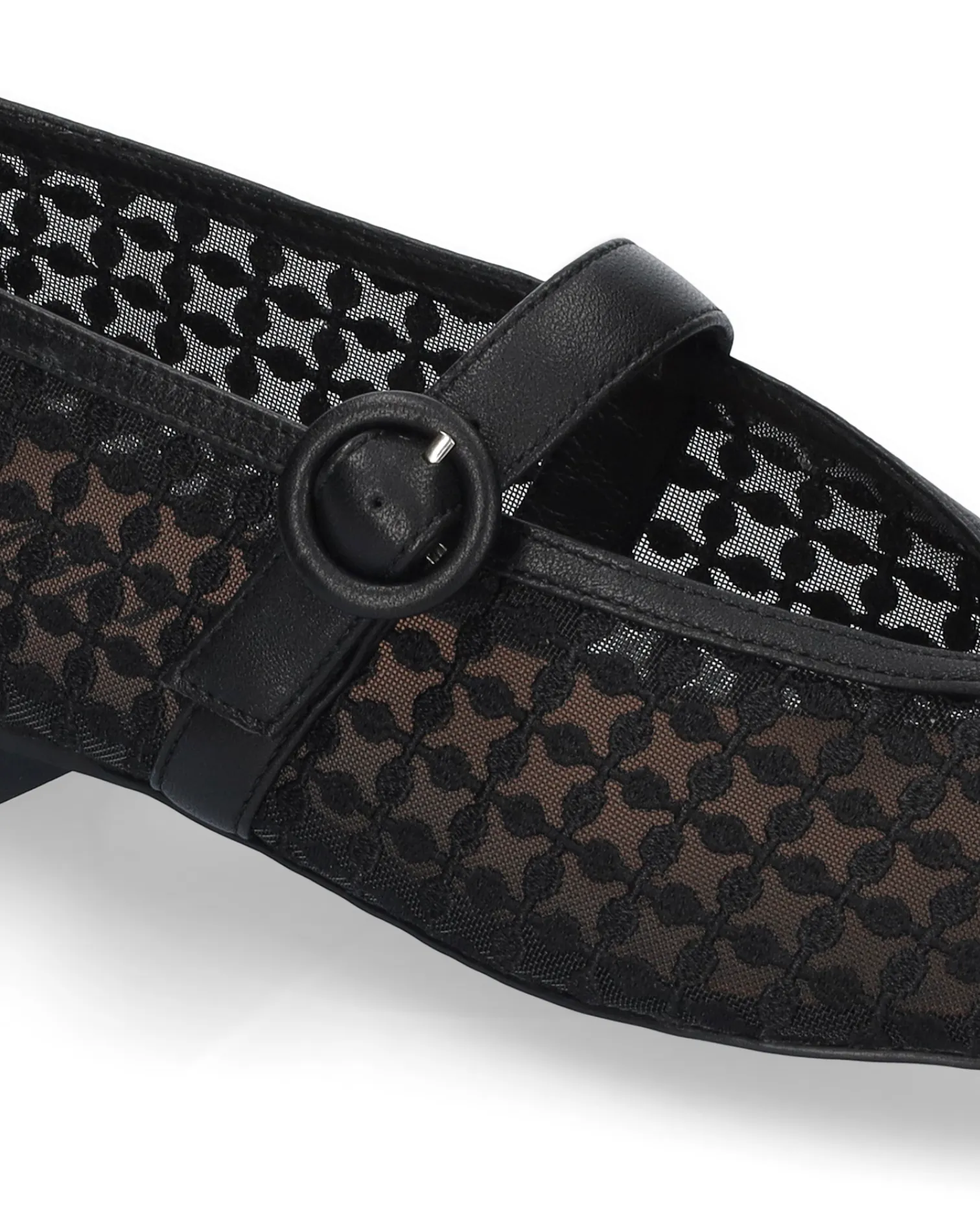 Bibi Lou Naila Mesh Black Ballerinas