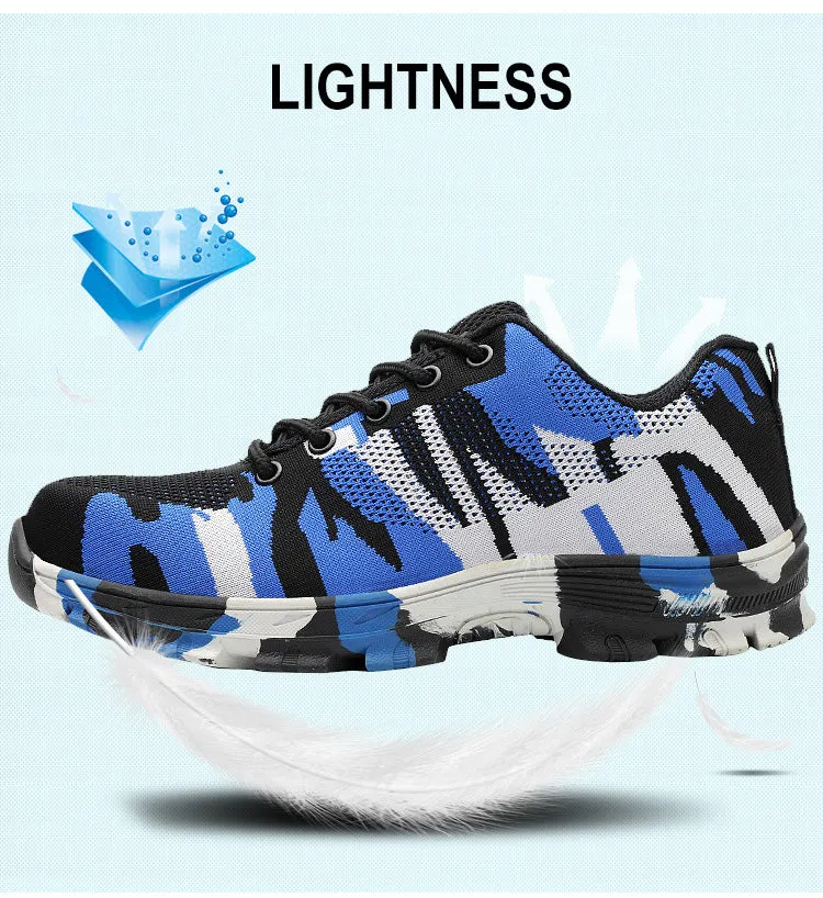 Camouflage Steel Toe Safety Work Shoes