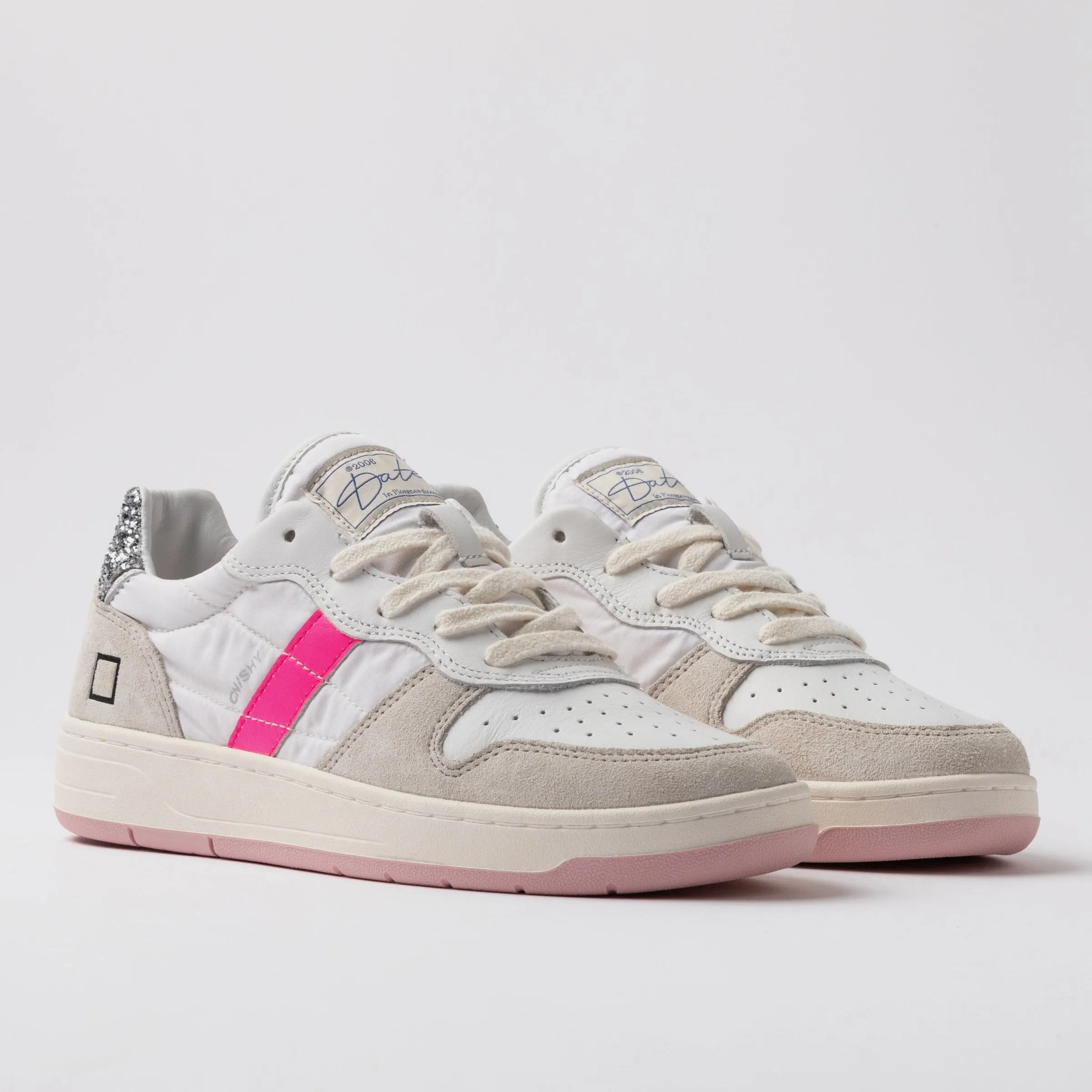 D.A.T.E Court Shiny White Fuxia