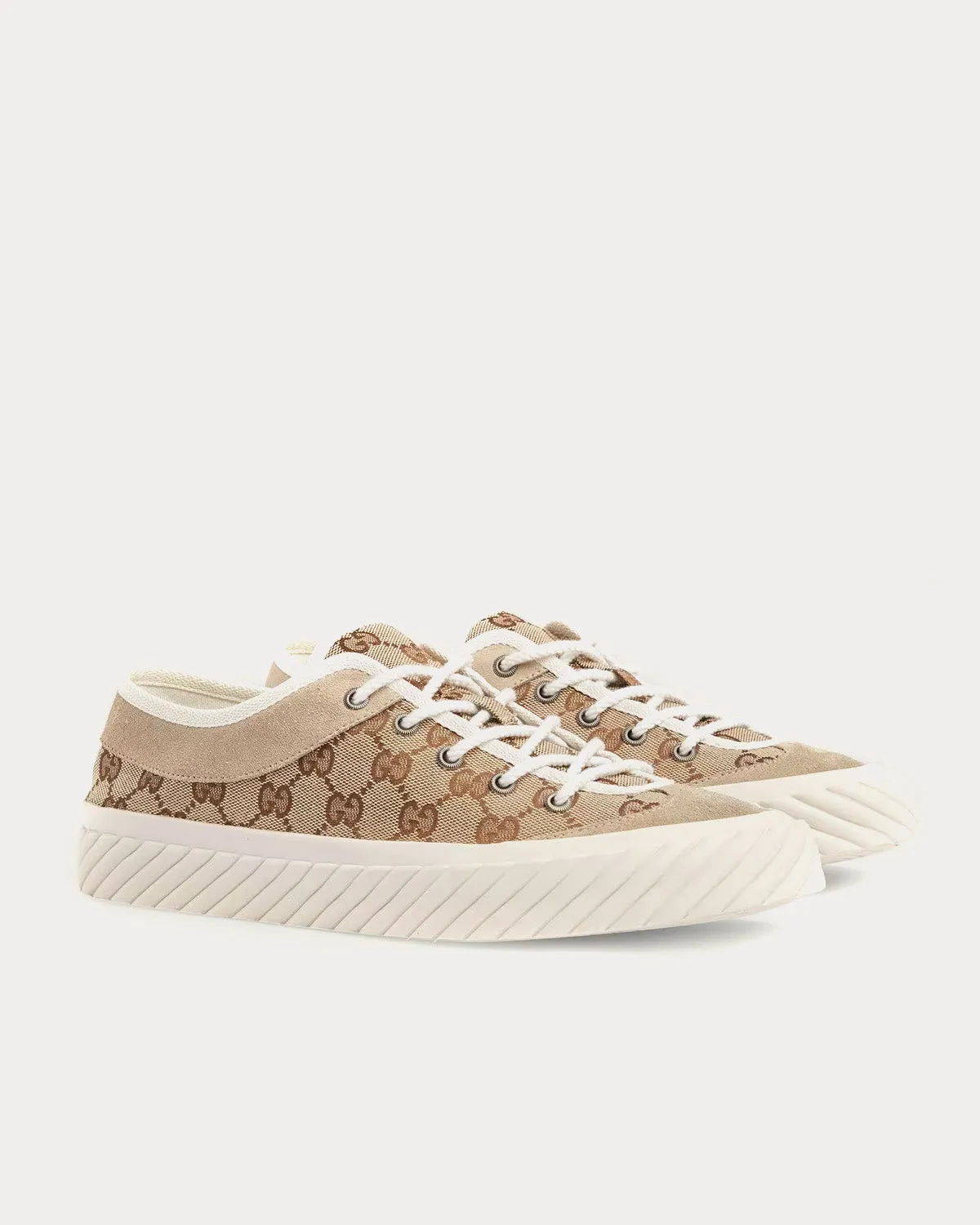 GG Canvas Beige / Ebony Low Top Sneakers