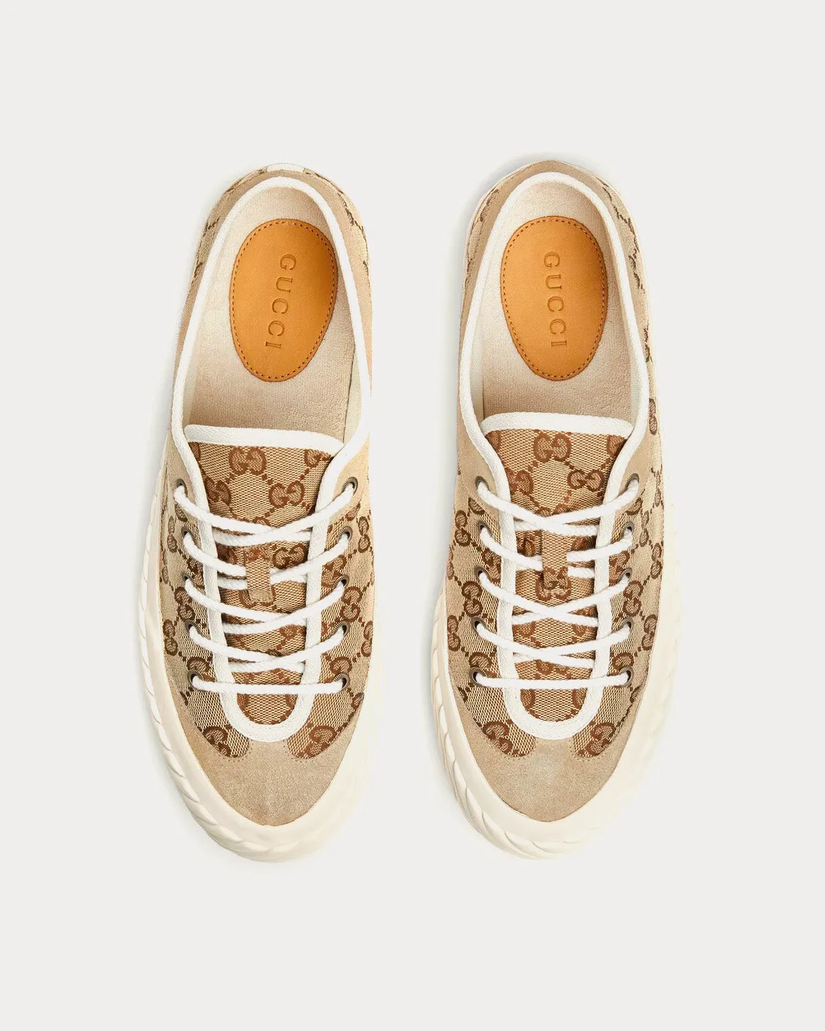 GG Canvas Beige / Ebony Low Top Sneakers