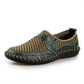 Hnzxzm Summer Loafers Shoes Men Mesh Breathable Summer Shoes Flat Mens Casual Shoes Male Brand Footwear Big Size 45 ZHK063