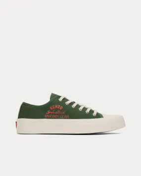 Kenzo Foxy Canvas Dark Khaki Low Top Sneakers