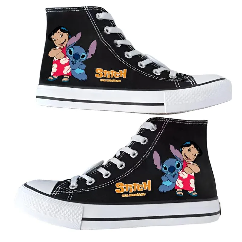 Men & Women Graffiti Fashion High-Top & Low-Top Canvas Sneaker Shoes