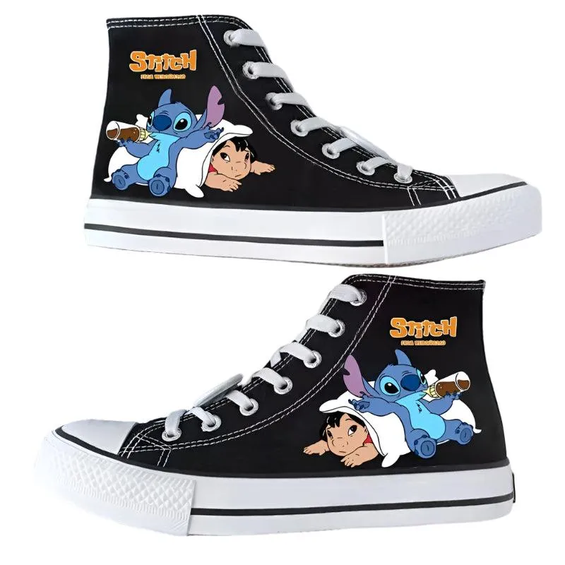 Men & Women Graffiti Fashion High-Top & Low-Top Canvas Sneaker Shoes