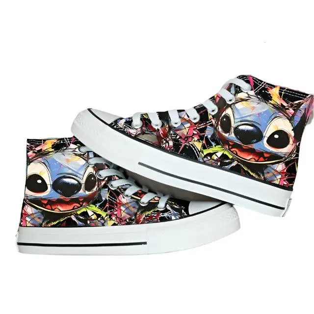 Men & Women Graffiti Fashion High-Top & Low-Top Canvas Sneaker Shoes