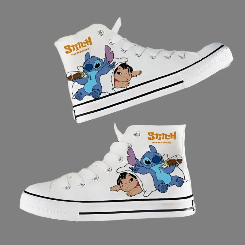Men & Women Graffiti Fashion High-Top & Low-Top Canvas Sneaker Shoes