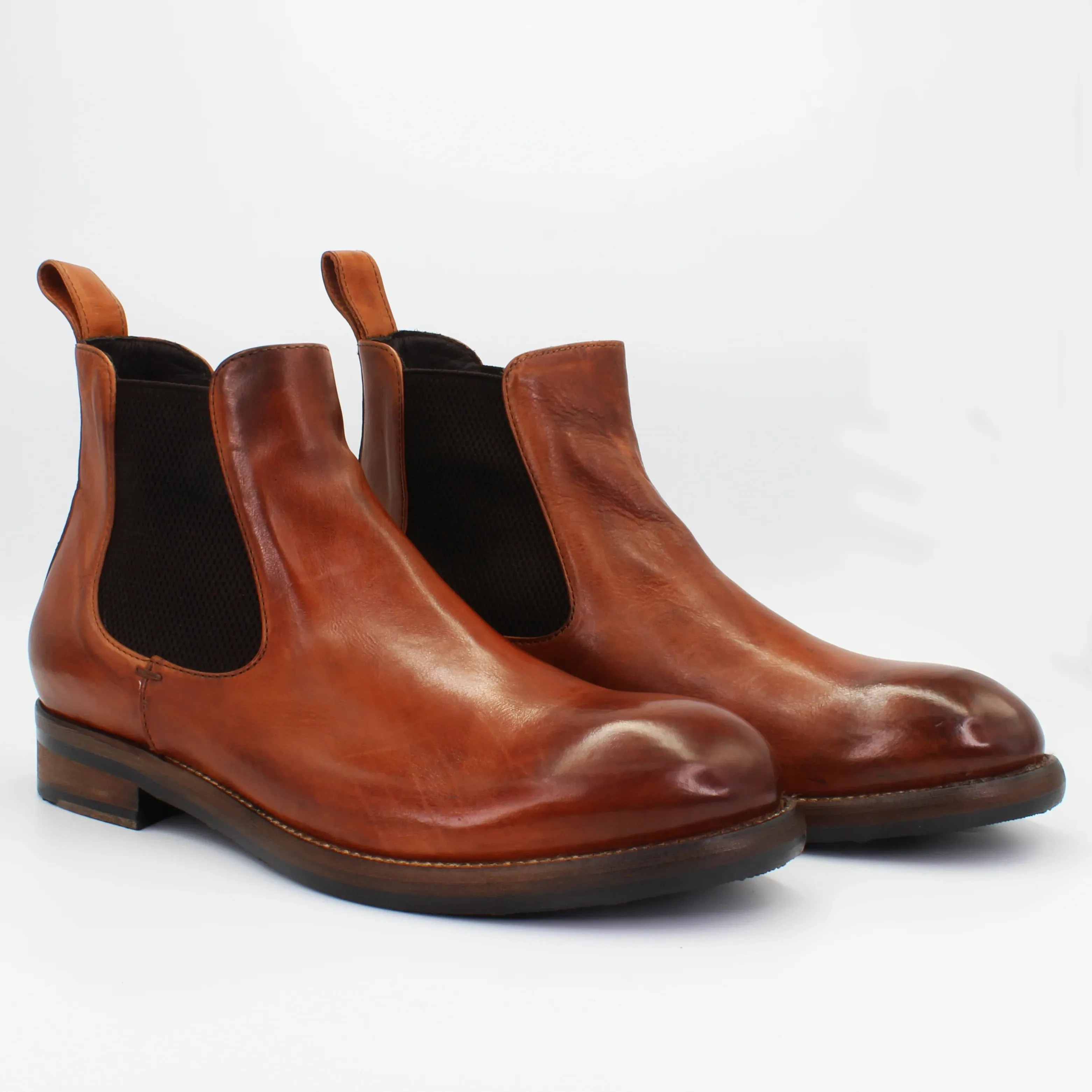 Men's Chelsea Boot in Calf Leather Cuoio Tan (JPU36526/20)