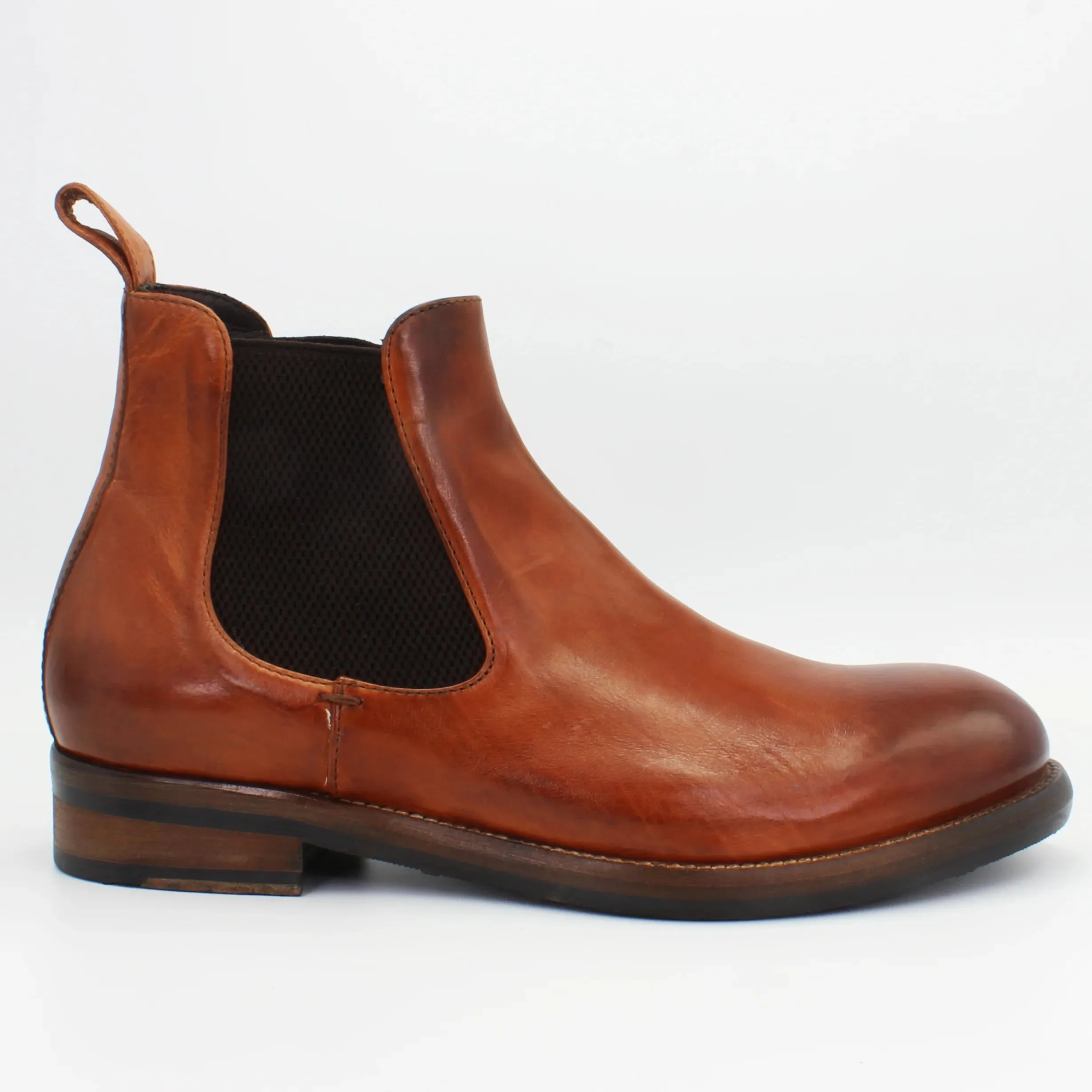 Men's Chelsea Boot in Calf Leather Cuoio Tan (JPU36526/20)