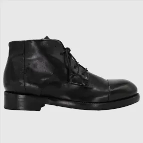 Men's Lace-Up Ankle Boot in Calf Leather Nero (JPU36526/9)