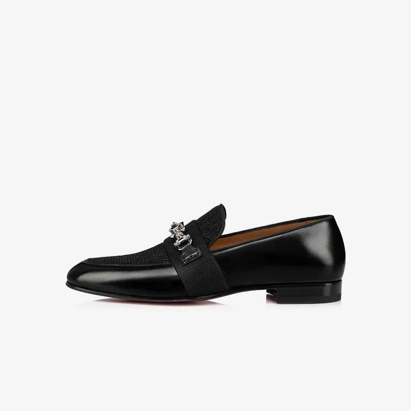Mesh Loafers with Decorative Buckle