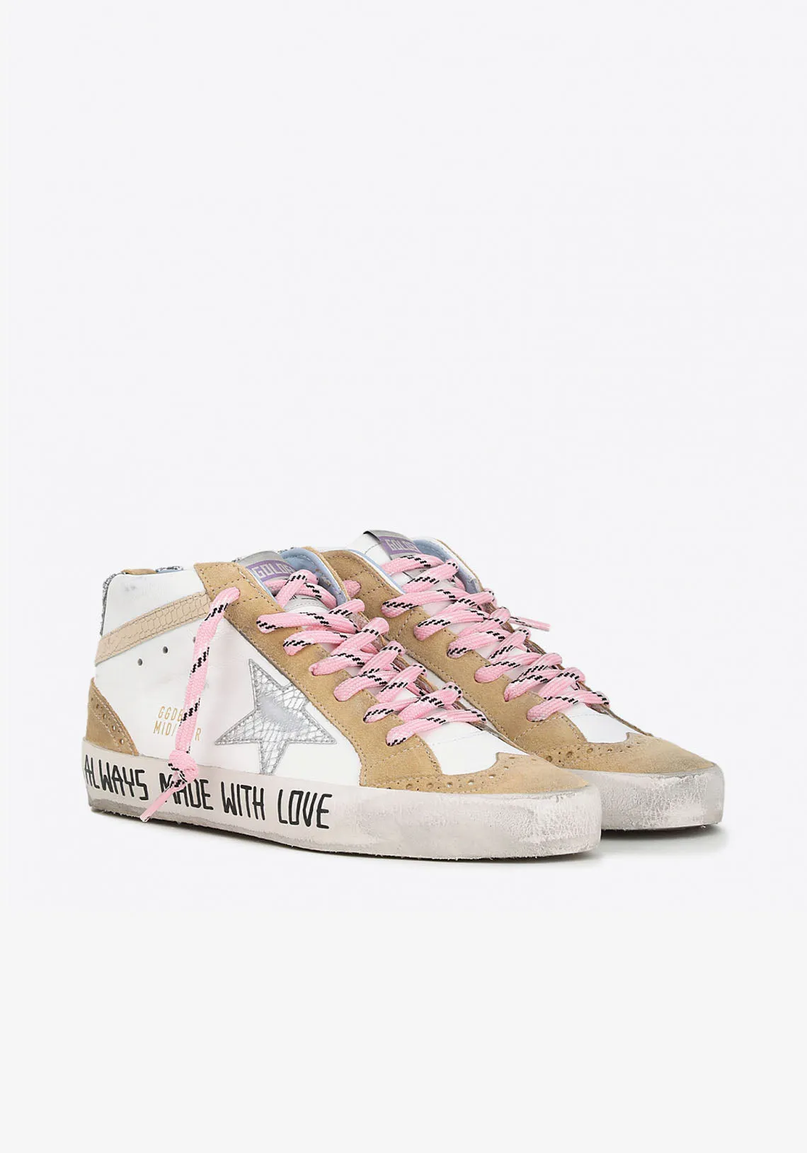 Mid Star Leather Upper Snake Print Fabric Star Python Print Wave Suede Spur Glitter Heel Serigraph