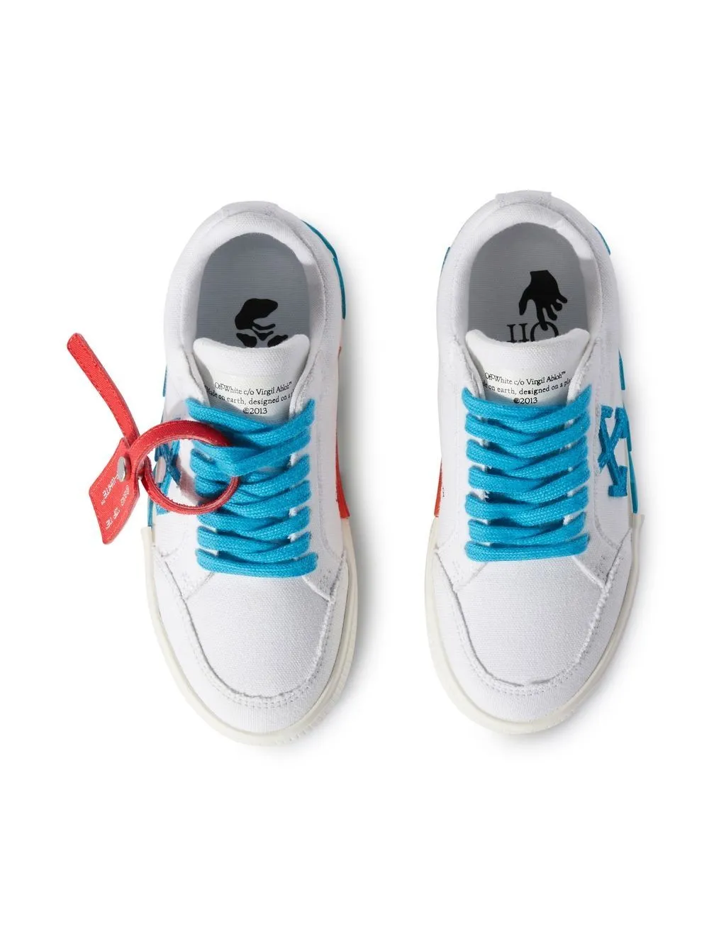 OFF-WHITE KIDS Vulcanized Lace Up White Light Blue