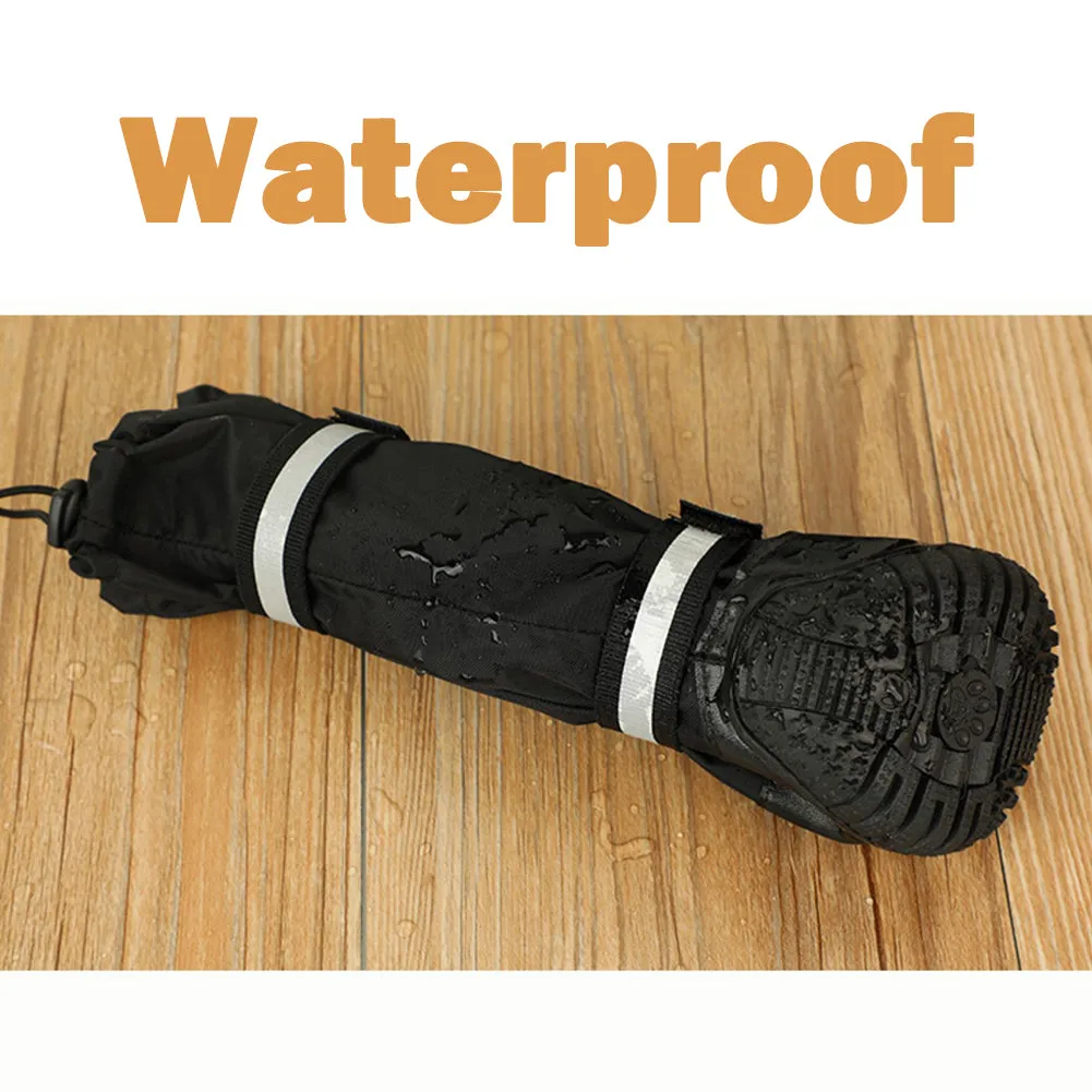OMEM Non-Slip Waterproof and Snow Shoes for Dogs Large Model Dog Ski Boot
