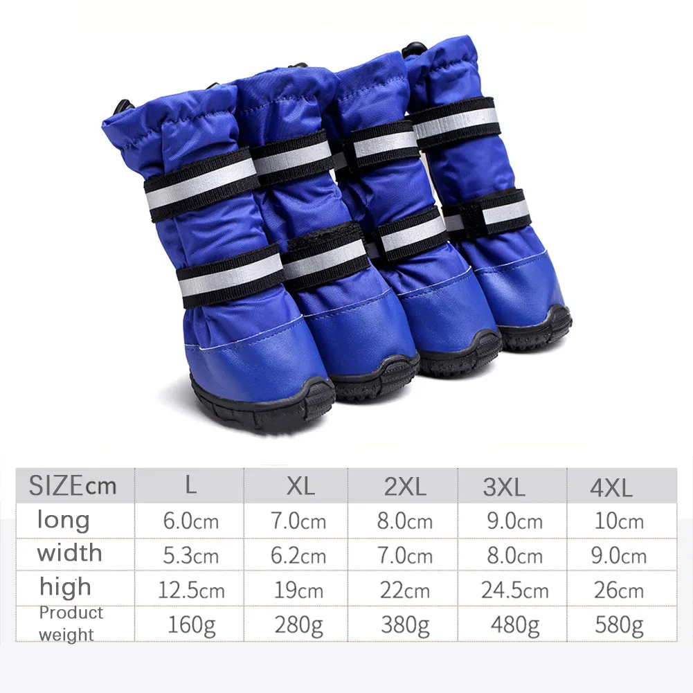 OMEM Non-Slip Waterproof and Snow Shoes for Dogs Large Model Dog Ski Boot