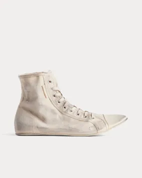 Paris Ultra Flat Recycled Canvas White High Top Sneakers