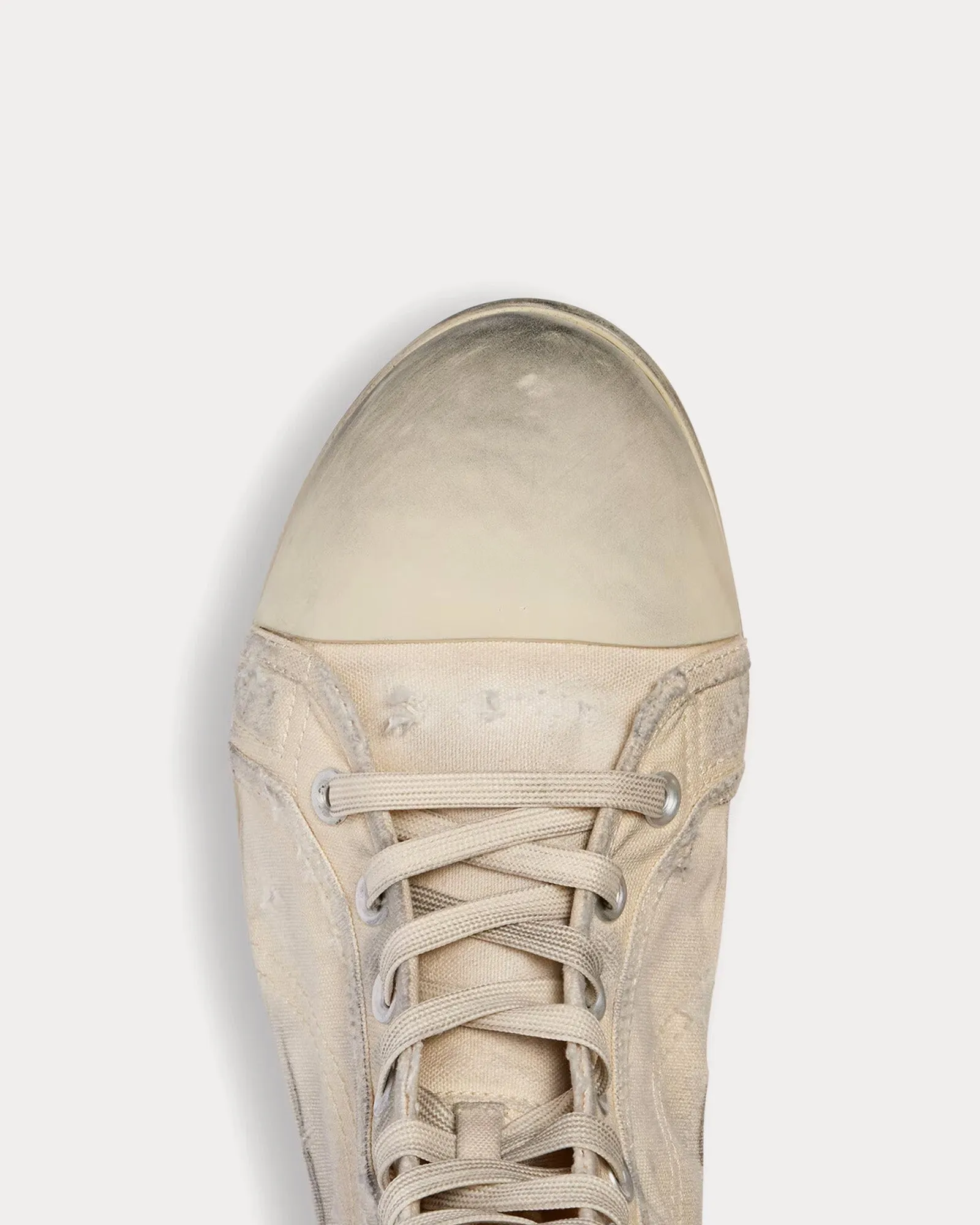 Paris Ultra Flat Recycled Canvas White High Top Sneakers