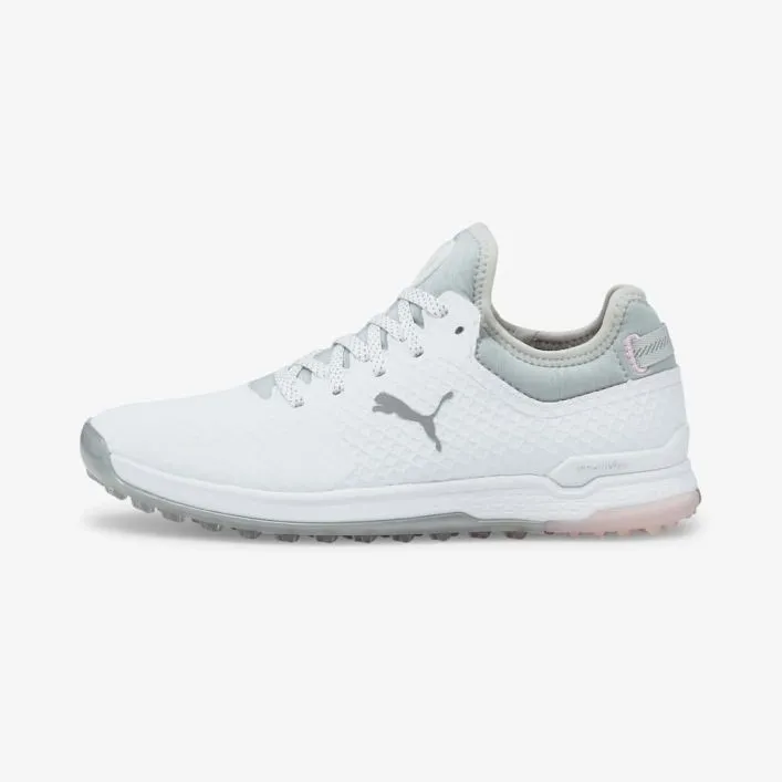 Puma PROADAPT ALPHACAT White/Silver/Pink Women's Golf Shoe 376157 01