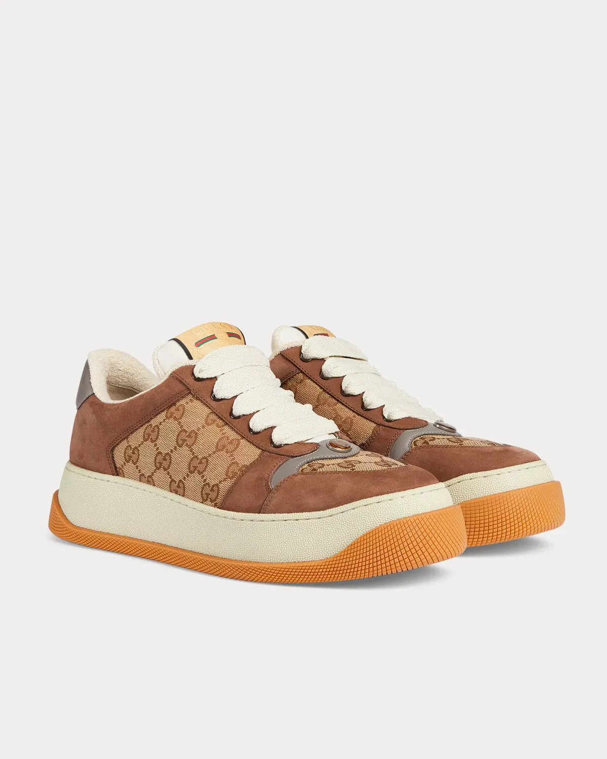 Screener GG Canvas Beige / Ebony Low Top Sneakers