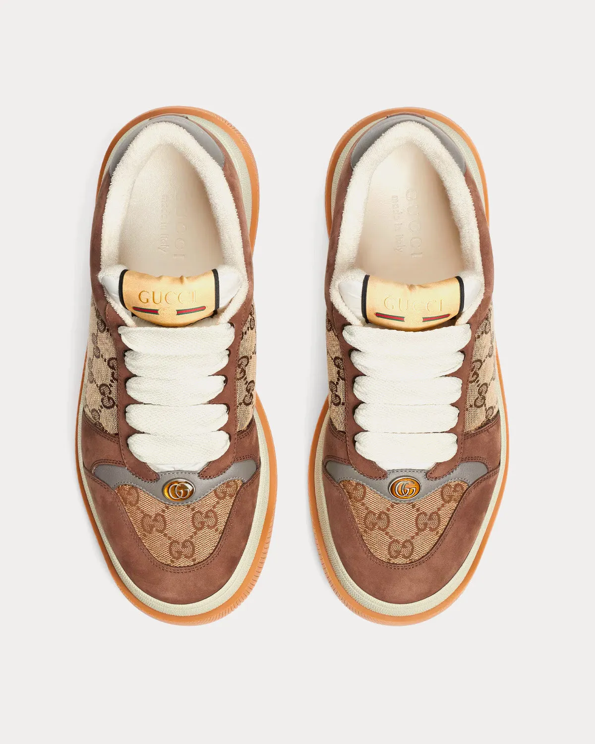 Screener GG Canvas Beige / Ebony Low Top Sneakers