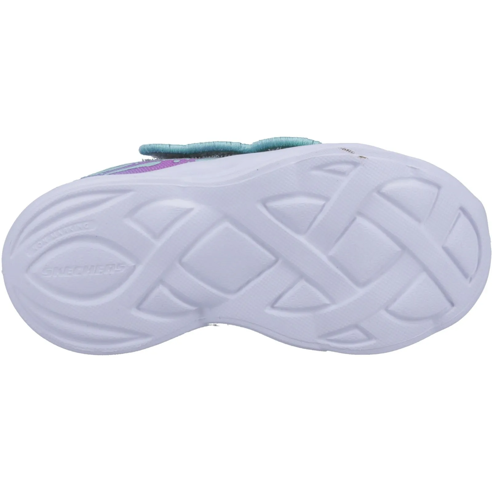 Skechers Infant Girls Twisty Brights Wingin' It Light Up Trainers - Silver