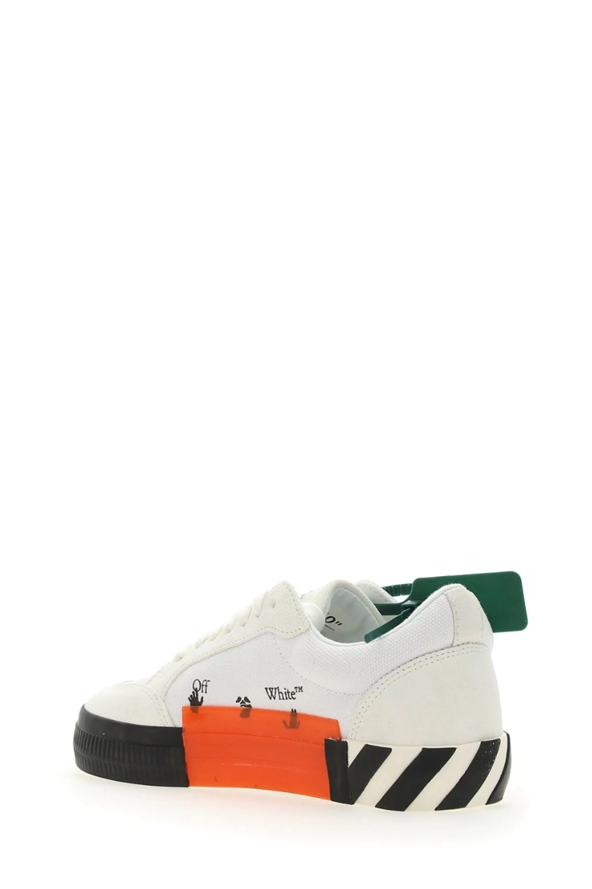 Sneakers Low Vulcanized in Tessuto Bianco