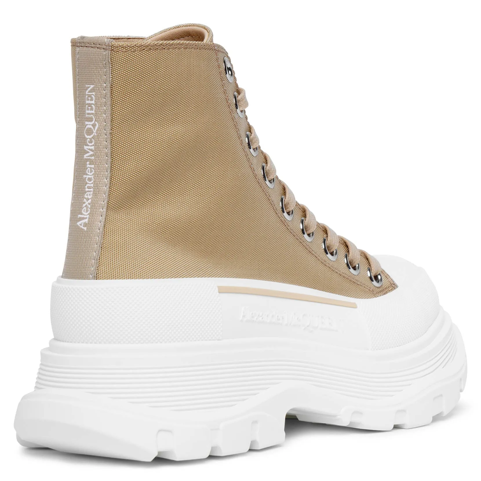 Tread slick beige canvas high top