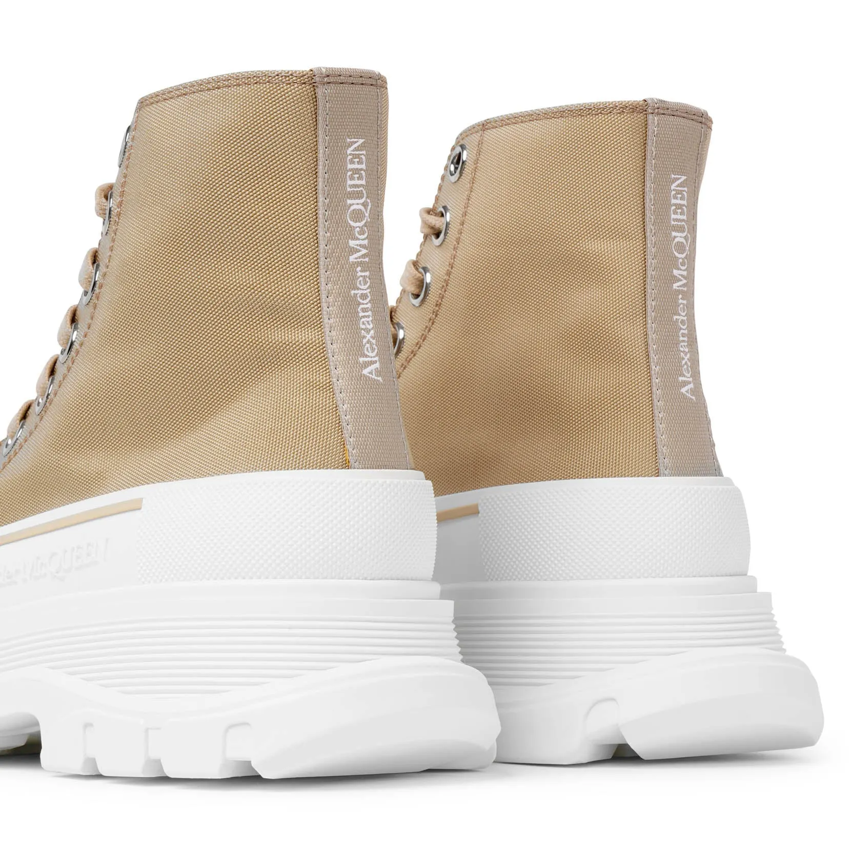 Tread slick beige canvas high top