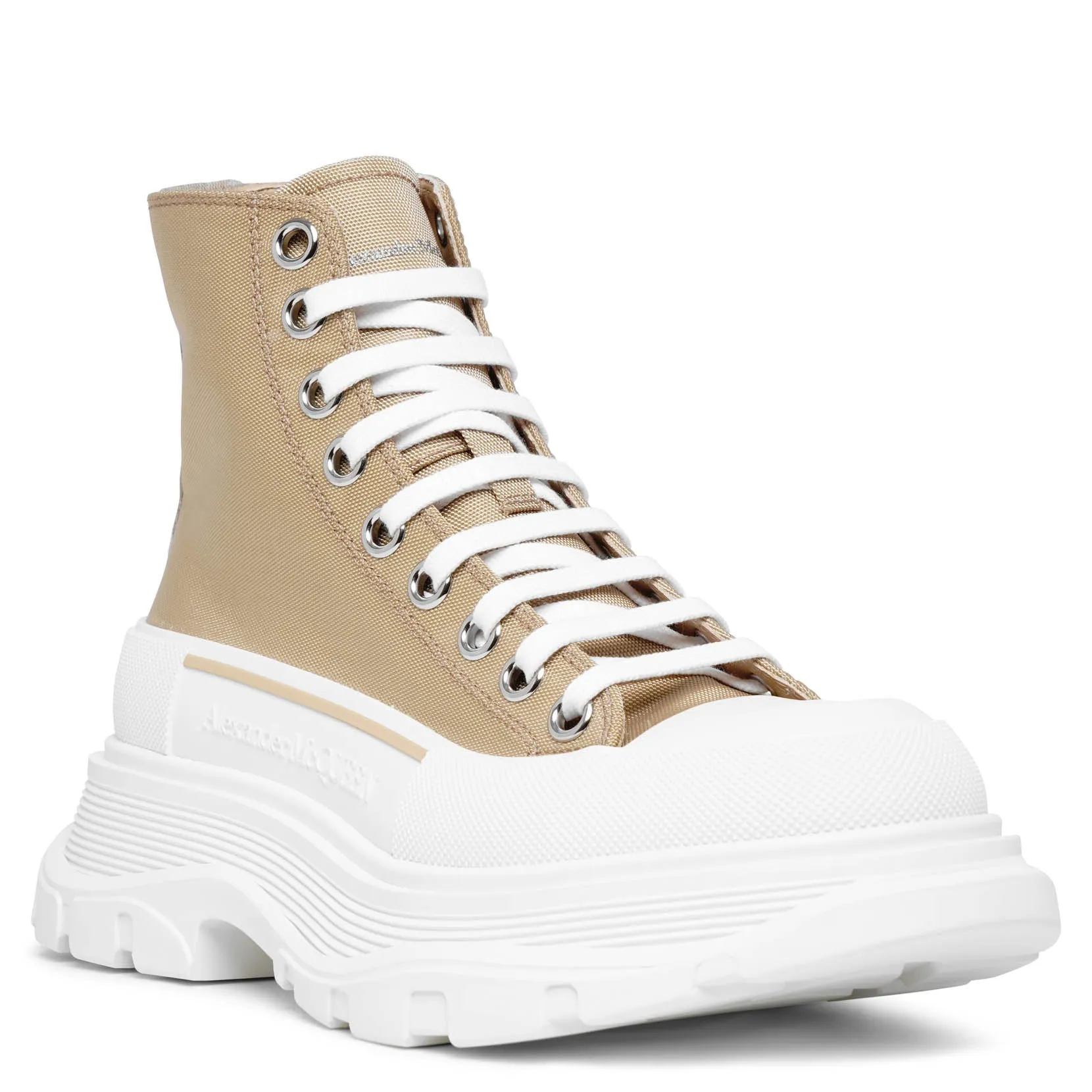 Tread slick beige canvas high top