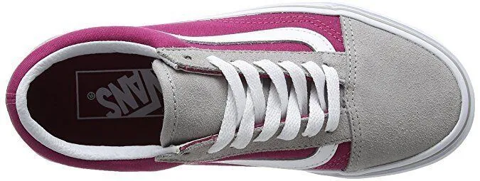 VANS Old Skool Drizzle Sangria Gray Wine Womens Size 5.5 Suede Casual Shoes