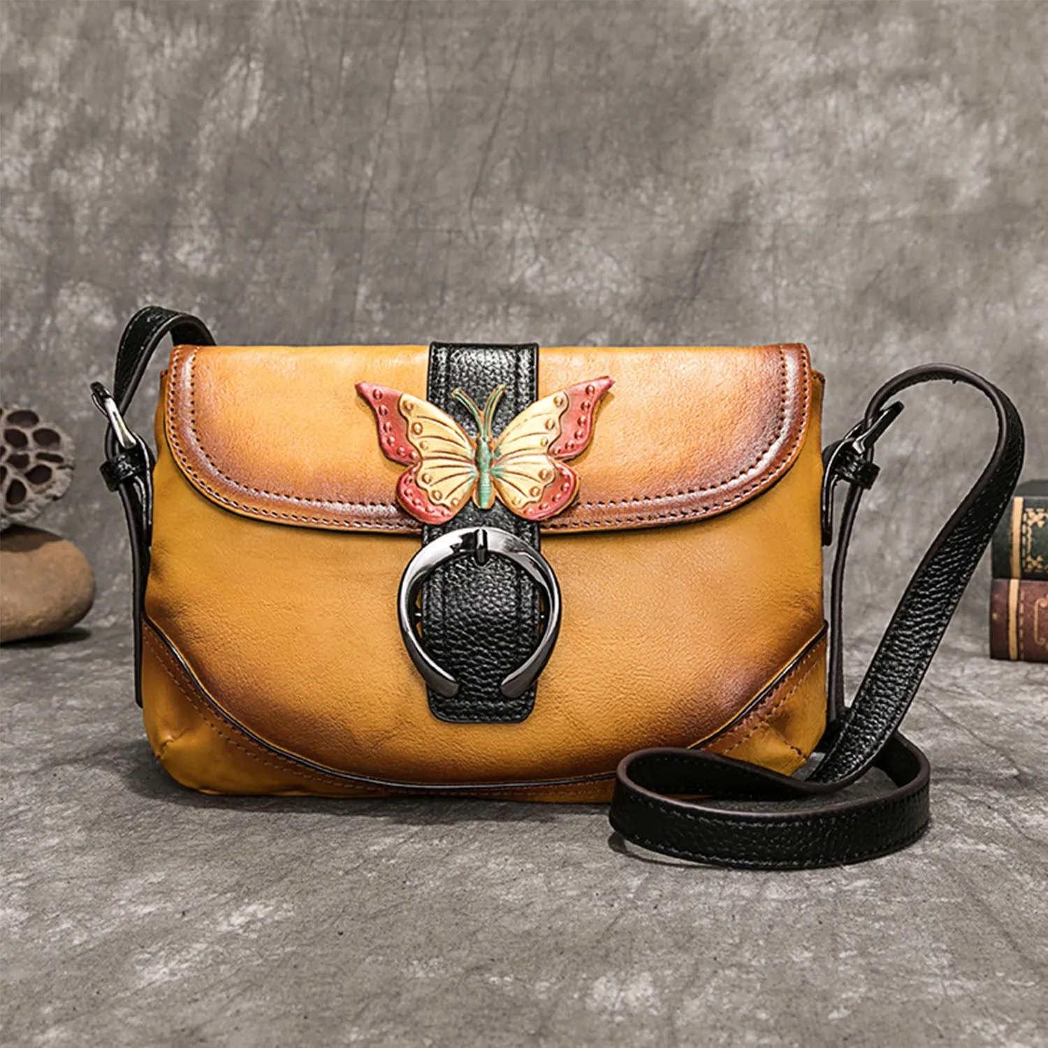 Vintage Handmade Soft Butterfly Durable Handbag