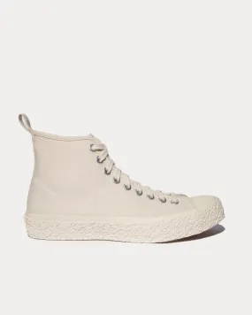 Vulcanised Ecru High Top Sneakers