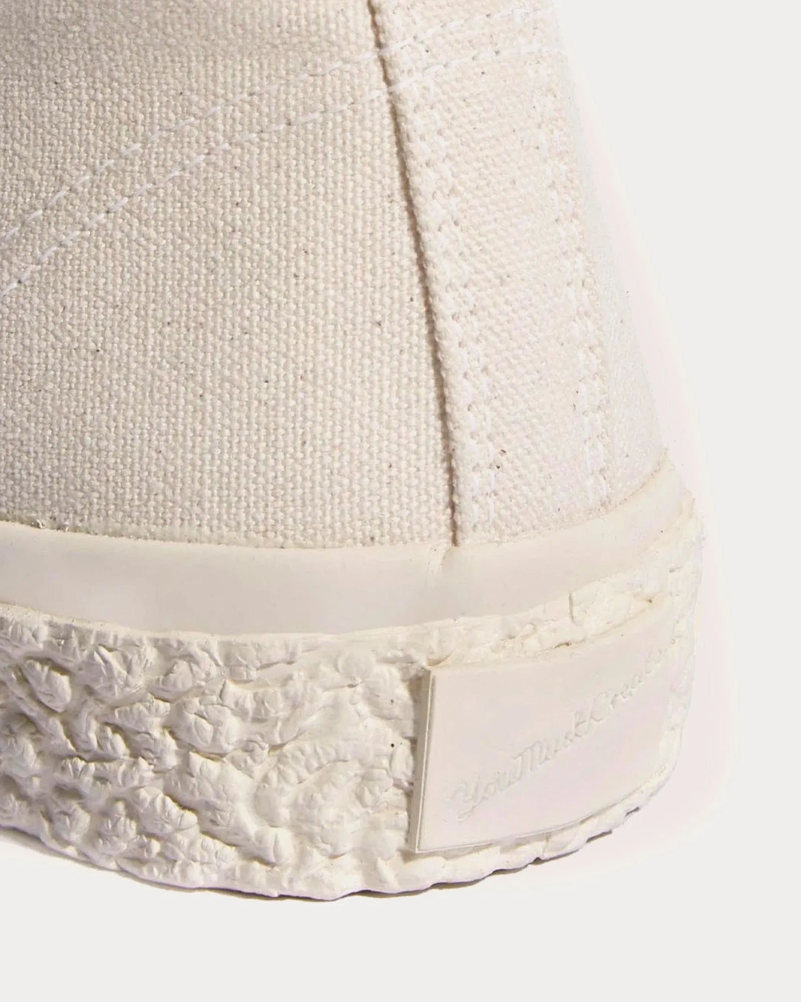 Vulcanised Ecru High Top Sneakers