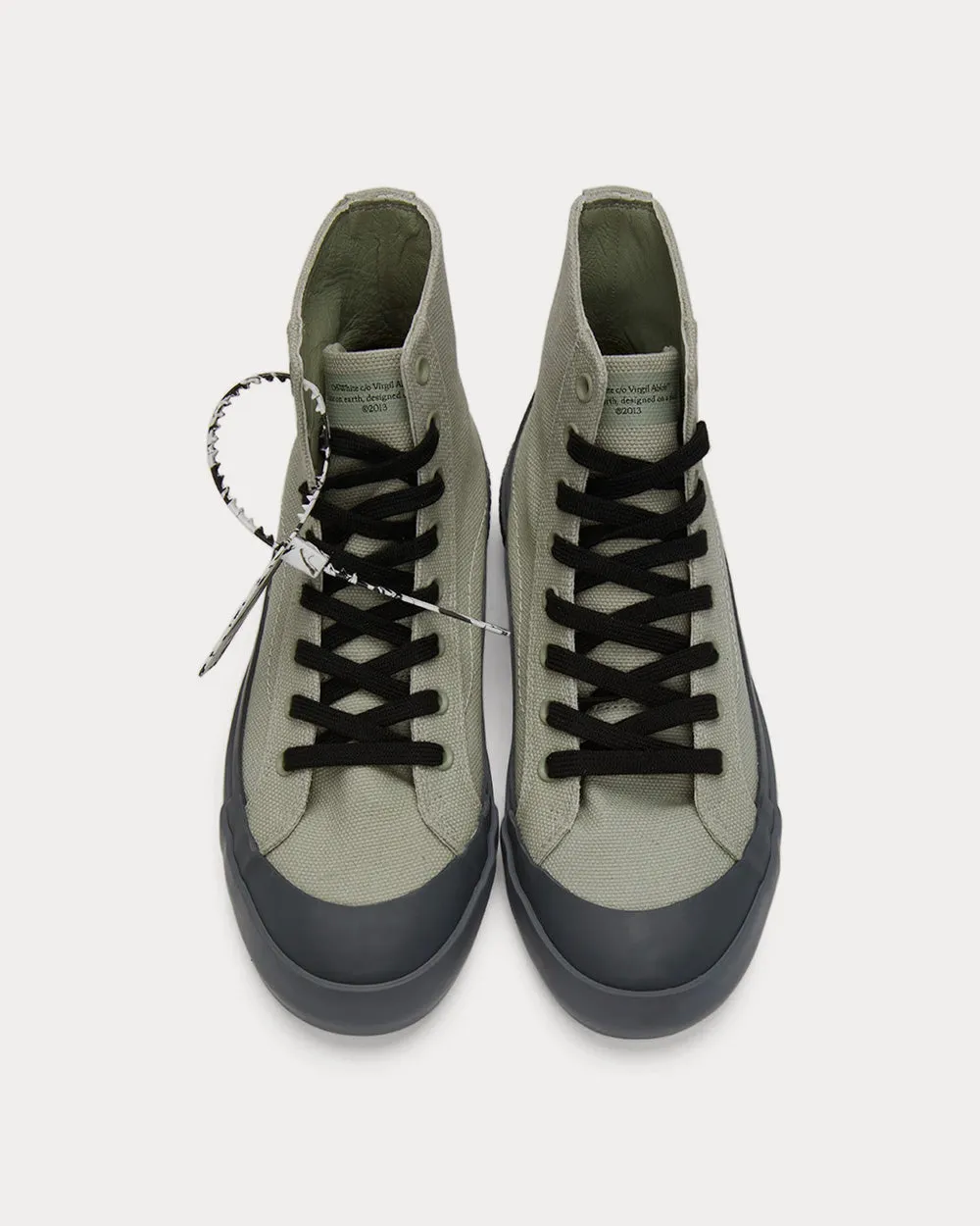 Vulcanized Canvas Taupe / Black High Top Sneakers