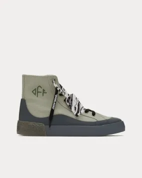 Vulcanized Canvas Taupe / Black High Top Sneakers