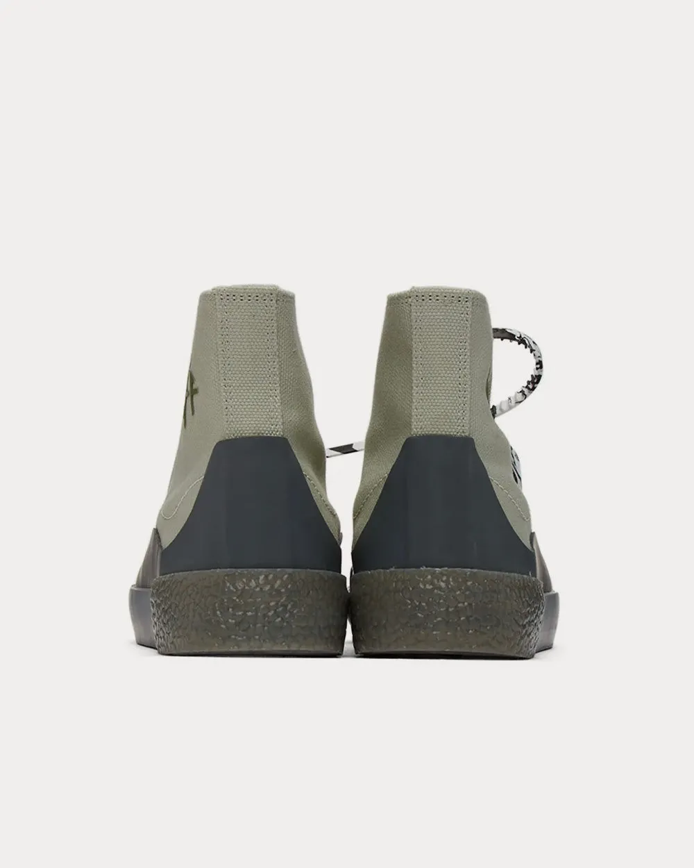 Vulcanized Canvas Taupe / Black High Top Sneakers