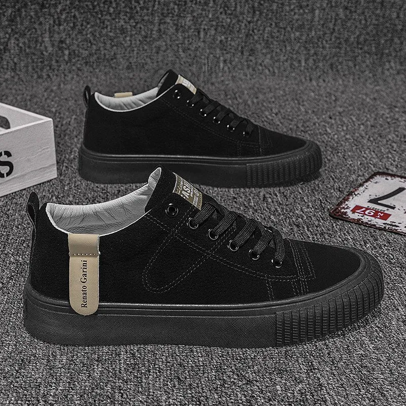 Vulcanized Sneakers For Men Trend Casual Leather Shoes Tenis Luxury Trainer Race Korean Mens Walking Running Jogging Shoes
