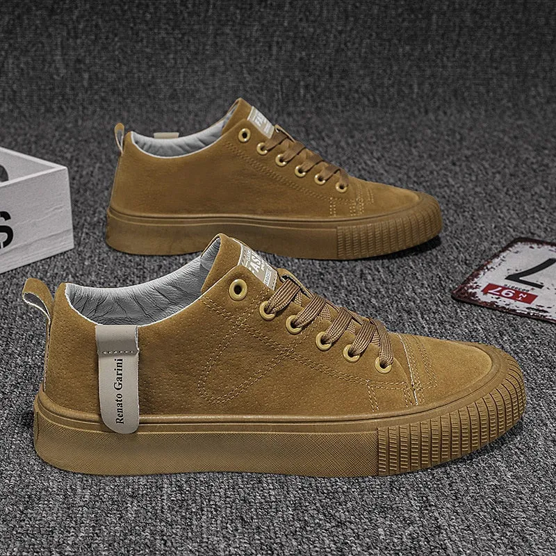 Vulcanized Sneakers For Men Trend Casual Leather Shoes Tenis Luxury Trainer Race Korean Mens Walking Running Jogging Shoes