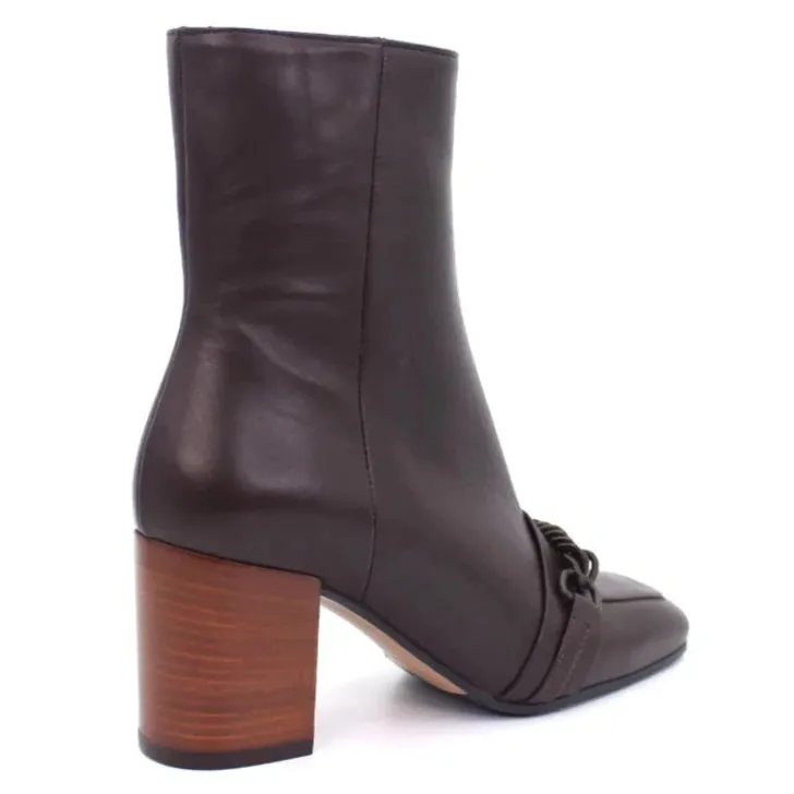 Women's Ankle Boot in Calf Leather Cioccolato Dark Brown (MP2842)