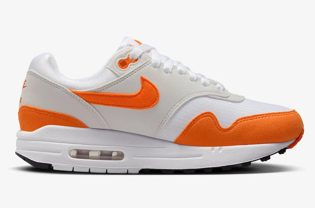 Women's Nike Air Max 1 Neutral Grey Safety Orange DZ2628-002