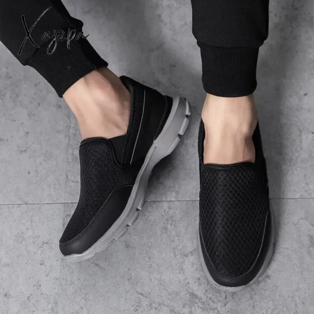 Xajzpa - Original Men Casual Shoes Loafers Sneakers Fashion High Quality Leisure Loafers Shoes Zapatos Summer Men Shoes Big Shoes EUR 46